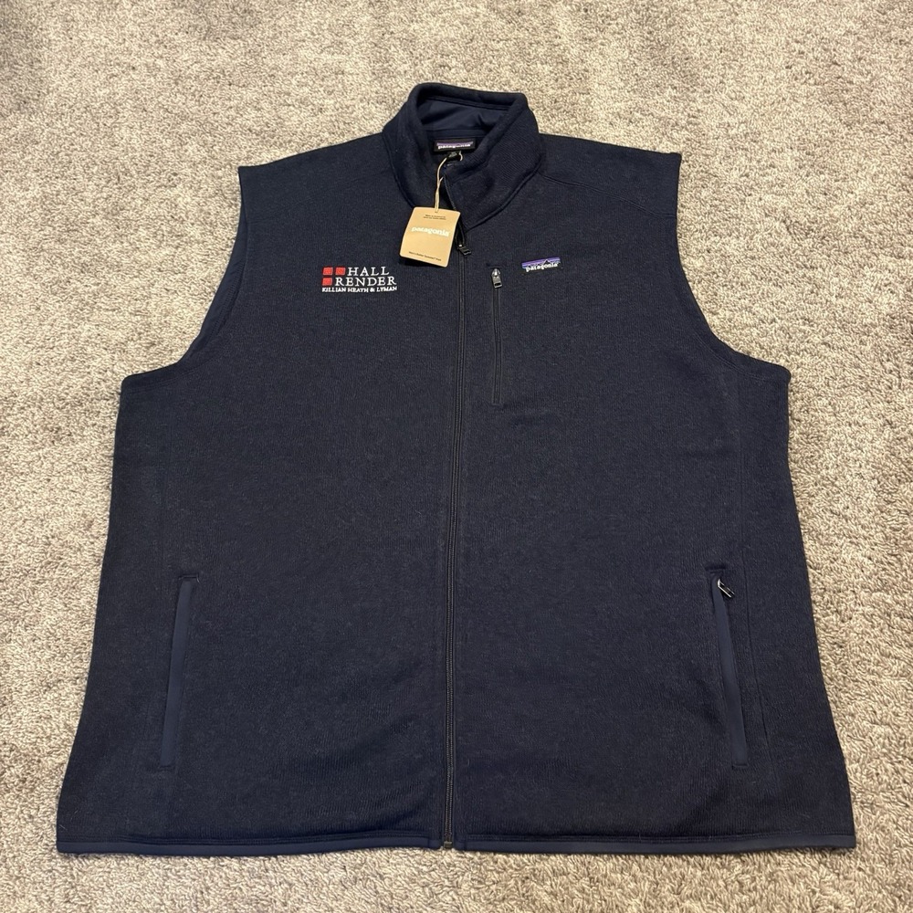 Patagonia Men's Size 3XL Better Sweater Vest Full Zip Fleece Blue 25882 LOGO
